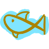 Small stylized shark