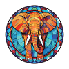 Elefant Bunte Aquarell-Tierillustration