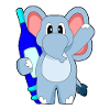 Elefant Arzt Fieberthermometer