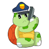 Turtle Policeman Pistol Police