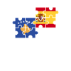Kosovo Spain Flag Spanish Kosovare