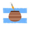 Argentina flagga Argentinsk yerba mate te
