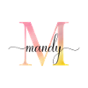 M | Monogramme | Nom | Mandy|Aquarelle