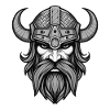 Wikinger Krieger Valhalla Kopf