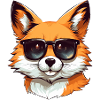 Cooler Rotfuchs: Sonnenbrillen-Stil
