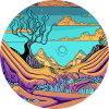 Psychedelic Valley Sunrise