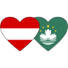 Austria Macau Flag Heart