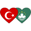 Turkey Macau Flag Heart