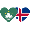 Macau Island Flag Heart