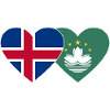 Islande Macao Flag Heart