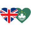 Royaume-Uni Macao Drapeau Coeur