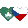 Macau Czech Republic Flag Heart