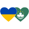 Ukraine Macau Flag Heart