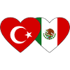 Turkey Mexico Flag Heart