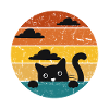 Funny retro cat