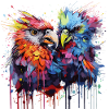 bunte Vögel