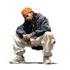 crouched hip-hopper