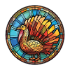 Gobbler Bunte Aquarell-Tierillustration