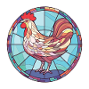 Gallina colorata Illustrazione animale domestico dell'animale dell'acquerello