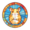 Hamster Bunte Aquarell-Tierillustration