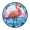 Flamingo Bunte Aquarell-Tierillustration
