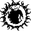 dragon17 black white background