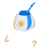 Argentinien-Flagge Argentinischer Yerba Mate Tee