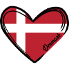 Denmark - Heart - Dänemark Herz