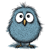ein süßer lustiger Vogel