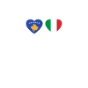 Kosovo Italy Heartbeat Flag Kosovars