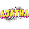 Agatha benutzerdefinierter Name Comic-Stil Pop-Art,