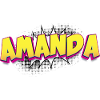 Amanda benutzerdefinierter Name Comic-Stil Pop-Art,