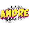 Andre Custom Name Comic Book Style Pop Art, Andre