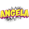 Angela Benutzerdefinierter Name Comic-Stil Pop-Art,