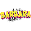 Barbara benutzerdefinierter Name Comic-Stil Pop-Art,