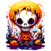 Monstres effrayants d’Halloween