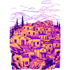 Minimalist Greek Village