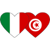 Tunisie Italie Drapeau Coeur