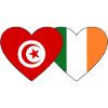 Tunisie Irlande Flag Coeur