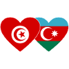 Tunisie Azerbaïdjanais Flag Coeur