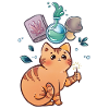 Kleine Magier Katze