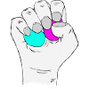 Green and pink testicles