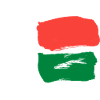 Madagascar Flag - Brush Strokes