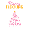 Happy flocking Christmas Pink Flamingo