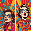 Funny Pop Art Women