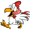 Funny hypnotized chicken