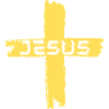Jésus croix jaune