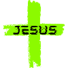 Jesus cross green