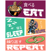 Manger Sommeil Anime Répéter