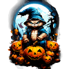 Chat effrayant d’Halloween